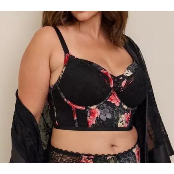 Torrid Curve- XO Plunge Push-Up Bra size 46 DDD - Picture 1 of 8